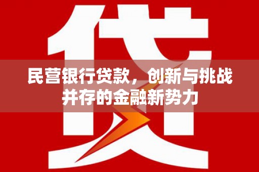 合川民营银行贷款，创新与挑战并存的金融新势力