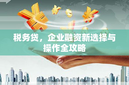 合川税务贷，企业融资新选择与操作全攻略