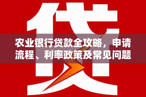 合川农业银行贷款全攻略，申请流程、利率政策及常见问题解析