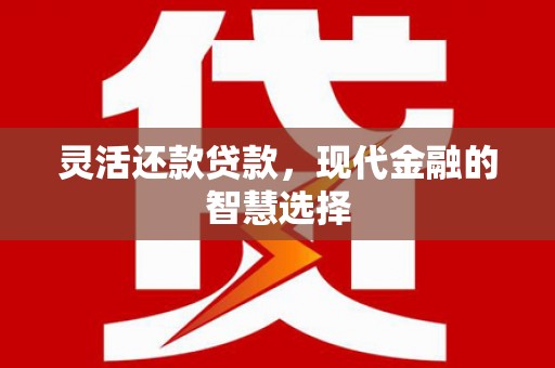 合川灵活还款贷款，现代金融的智慧选择