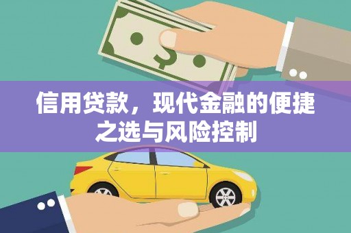 合川信用贷款，现代金融的便捷之选与风险控制