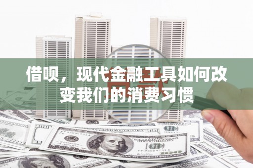 合川借呗，现代金融工具如何改变我们的消费习惯