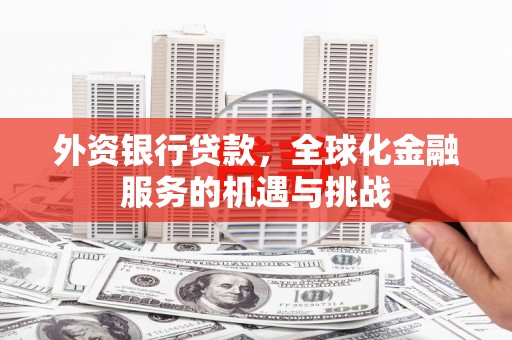 合川外资银行贷款，全球化金融服务的机遇与挑战
