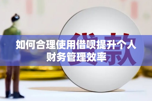 合川如何合理使用借呗提升个人财务管理效率