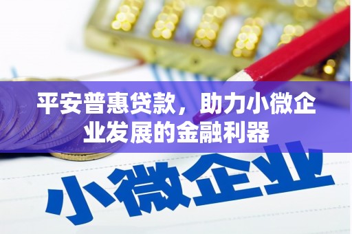 合川平安普惠贷款，助力小微企业发展的金融利器