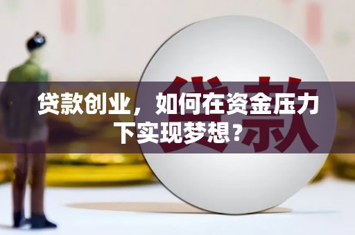 合川贷款创业，如何在资金压力下实现梦想？