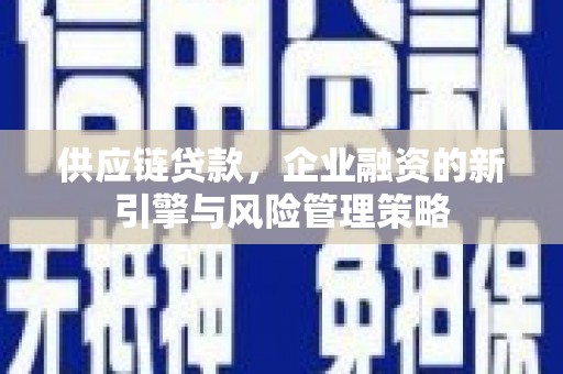 合川供应链贷款，企业融资的新引擎与风险管理策略