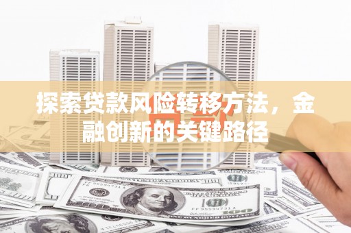 合川探索贷款风险转移方法，金融创新的关键路径