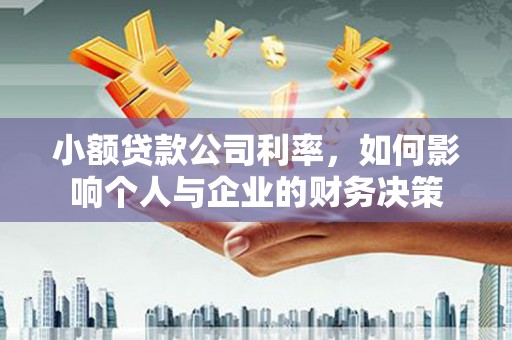 合川小额贷款公司利率，如何影响个人与企业的财务决策