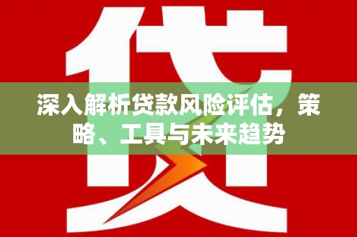 合川深入解析贷款风险评估，策略、工具与未来趋势