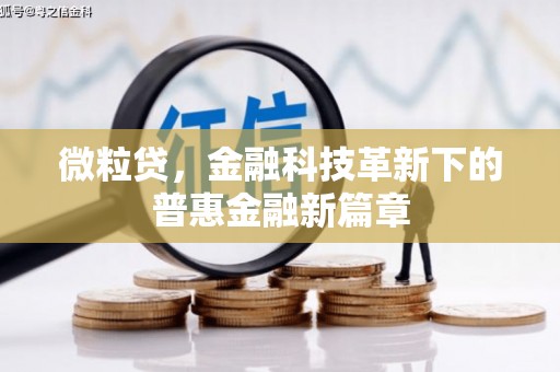 合川微粒贷，金融科技革新下的普惠金融新篇章