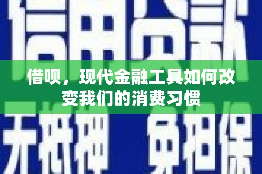 合川借呗，现代金融工具如何改变我们的消费习惯