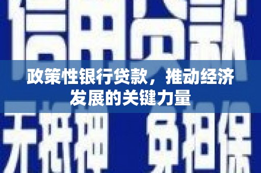 合川政策性银行贷款，推动经济发展的关键力量