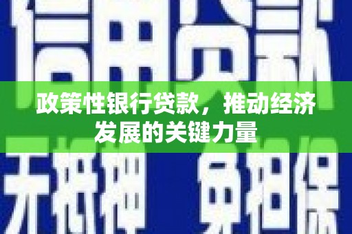 合川政策性银行贷款，推动经济发展的关键力量