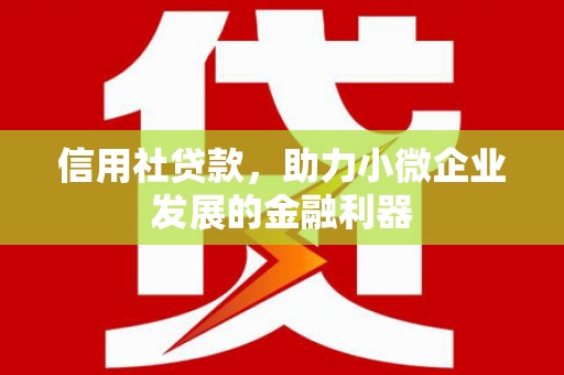 合川信用社贷款，助力小微企业发展的金融利器