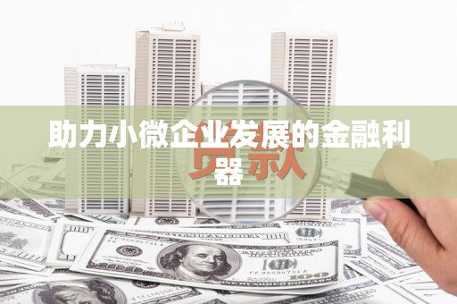 合川助力小微企业发展的金融利器